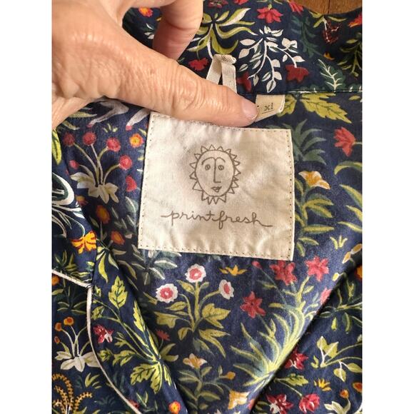 Printfresh Botanical Nightwear Set Unicorns Womens Long Sleeve Pants Size XL - Picture 3 of 10